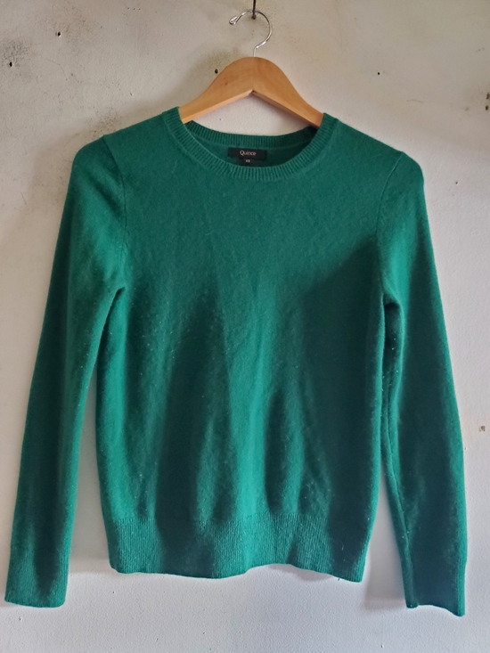 Quince Sweaters - Quince Mangolian Cashmere Crewneck  Sweater Everglade Suze XS.